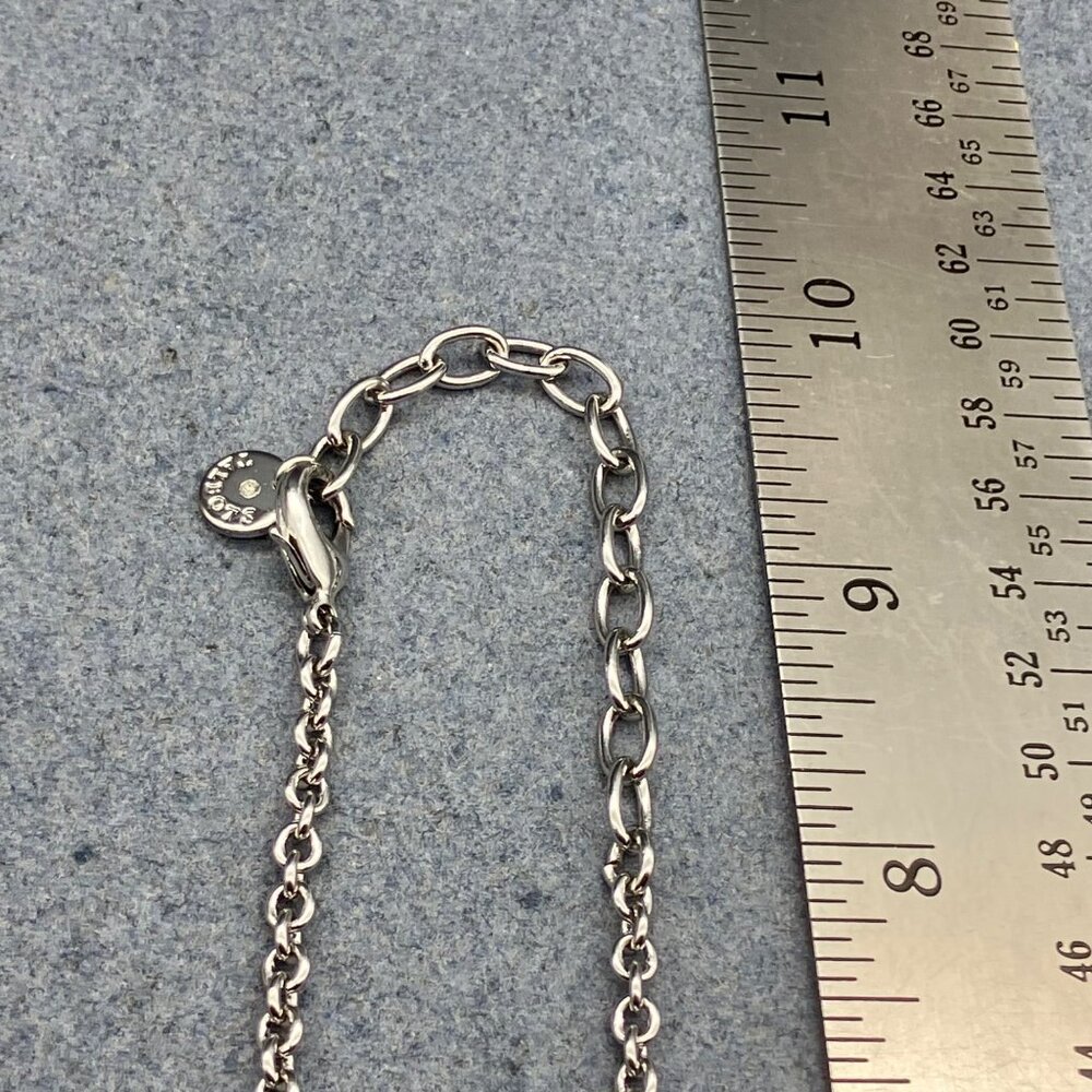 Talbots Circle Link Necklace 18 In Chain Gold Silver Twisted Hoop Retro Classic - Picture 3 of 9